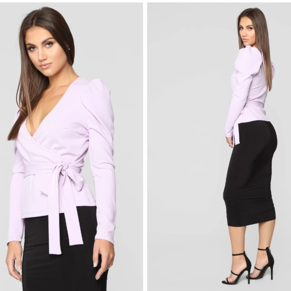Wrap blouse 1X